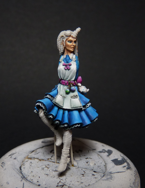 Painting cool toned white cloth paint recipe MaGie Miniature